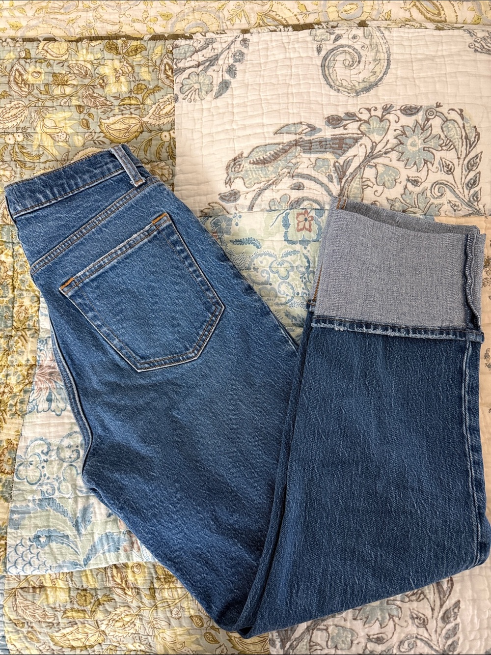 Abercrombie & Fitch Classic Straight Leg Jeans in Blue Denim